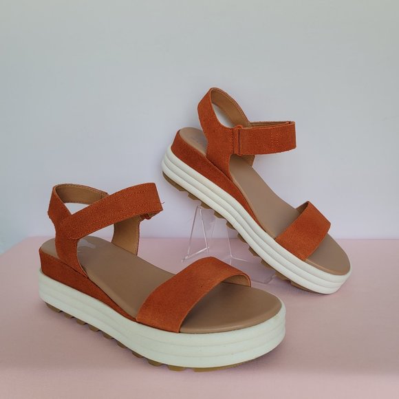 SOREL Cameron Flatform Suede Sports Sandals-Desert Sun- Women’s US Size 9 ⭐ - Picture 7 of 16